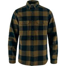 Fjällräven Övik Heavy Flannel Shirt Herr Overshirts Från Magasin Wood Brown-dark Navy