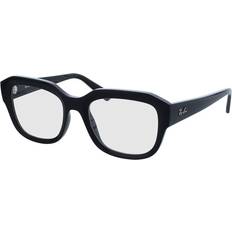 Unisexe Lunettes Ray-Ban LEONID BIO-BASED Monture Noir Verres Incolore polarisé 54-20