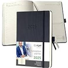 Sigel Conceptum Diary 2025 C2510 A5 Cover 148x213x30 mm - Black