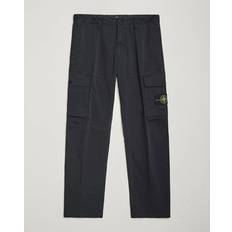 Klær Stone Island Cotton Satin Cargo Pants Navy Blue