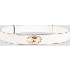 Valentino Garavani Ivory Vlogo Belte White