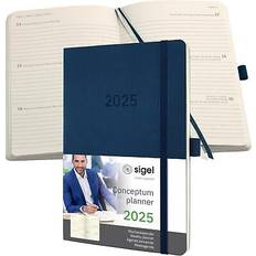 Sigel Conceptum Diary 2025 Approx A5 Week To View Softcover 135x210x27 mm Midnight Blue