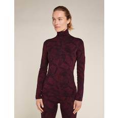 Icebreaker Merino 260 Vertex Half-Zip-Thermo-Langarmshirt Frozen Forms Frau Black/port Größe