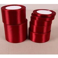 25 Yards of Luxurious Wine Red Silk Satin Ribbon Perfect for Weddings, Parties, Gift Wrapping, and DIY Projects!