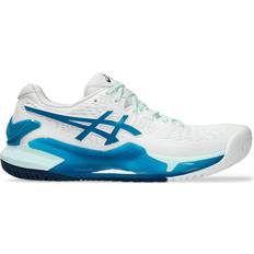 Blåa - Dam Racketsportskor Asics GEL-RESOLUTION White/Teal Blue