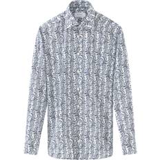 Blå - Herre - Hørskjorter Eton Floral Signature Twill Shirt - Blue