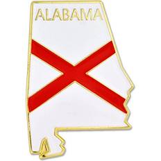 Jewelry Pinmart's state shape of alabama flag lapel pin Crimson Piece