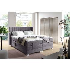 Beds & Mattresses Boxspringbett Elektrisch Bett MAGNUS 180x200 cm in Stoff Salvador Grafit