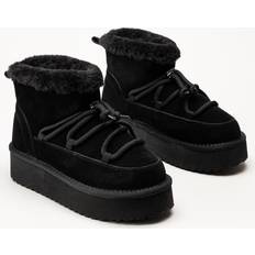 Duffy 35 ½ Kängor & Boots Duffy Svarta fodrade platåboots mocka Black
