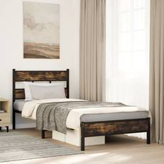 Beds & Mattresses vidaXL Bed Frame Without Mattress With Headboard Sonoma Oak 80x200 cm