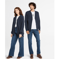 Herr - Nylon Koftor Timberland All Gender Phillips Brook Raglan Sleeve Cardigan in Dark Blue, Blue, All Genders Apparel Cardigans Casual Style