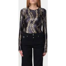 Gold Shapewear & Under Garments Versace Jeans Couture Black & Gold Chain Bodysuit EG89 Black/Gold IT