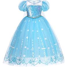 SRJ STAR (9-10T(Tag 150) Elsa 7211) Encanto Costume Frozen Anna Elsa Princess Dress Girls Charm Isabela Mirabel Party Gown Kids Halloween Cosplay Clothes