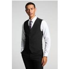 Black - Elastane/Lycra/Spandex Suits Limehaus Slim Fit Waistcoat Black 38R