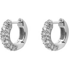 Örhängen timeless tiny hoops rock crystal silver
