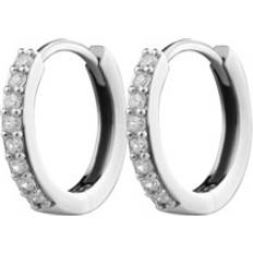 Örhängen irma petite hoops rock crystal silver