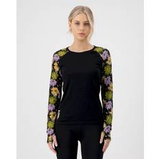 Monivärinen - Nainen Aluspaidat Mons Royale Bella Tech Long Sleeve Long Sleeve - Alpine Bloom/Black