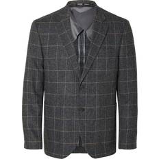 Selected Hombre Trajes Selected Chaqueta Saco - Brocado/Gris Oscuro/Blanco