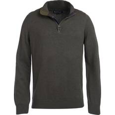 Barbour Herr Kläder Barbour Cotton Half Zip Knitted Jumper - Grön