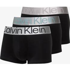 Polyester Sous-vêtements pour hommes Calvin Klein Pack Low Rise Trunks Steel Micro