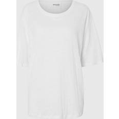 Selected Femme Hør T-shirt hvid
