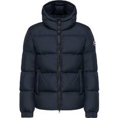 Puffy Down Jacket With Fixed Hood Herr, Navy Blue