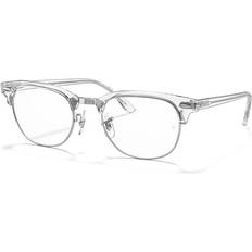 Brillen en leesbrillen Ray-Ban CLUBMASTER Wit transparant Montuur Helder Glazen 53-21