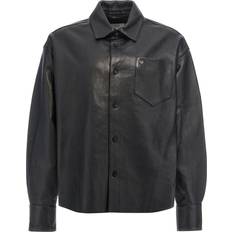 Leder Hemden Ami Paris De Coeur Camicie Nero-Uomo Black