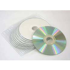 5 x Ritek Professional White Inkjet Printable Recordable Blank CD-R Discs with a Write Speed of 52x in Plastic Sleeves With Flap