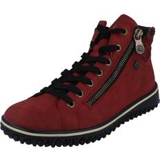 Textile Ankle Boots Rieker Pennysylvania Womens Ankle Boots Colour: Red Syn