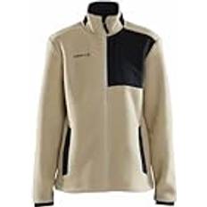 Craft Kläder Craft ADV EXPLORE PILE FLEECE JACKET Fleecejacka dam Ecru-Black återvunnet material bröstfickor med dragkedja sweatjacka dam Activewear för dam
