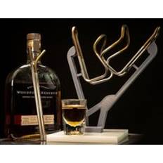 Gold Bottle Holders Silca Anodised Ti Straw and Sicuro Ti Bottle Cage Set Matte Bourbon Gold