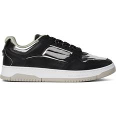 Karl Lagerfeld Trainers Karl Lagerfeld Krew metallic sneakers men Leather/Calf Leather/Fabric/Rubber Black