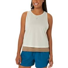 Beige - Sportswear Garment Tops Asics Nagino Run Tank Top Women Cream, Beige, cream