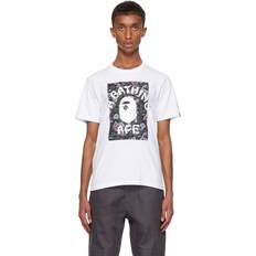 Bape Bathing Ape Men's Japanese Tattoo Camo College T-Shirt White/Black