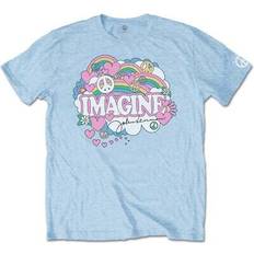 John Lennon Unisex T-Shirt Love Peace - Light Blue