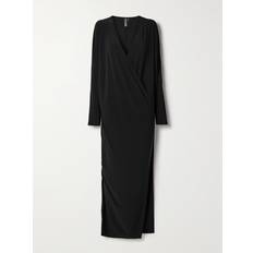Norma Kamali Wrap-effect Stretch-jersey Gown Black