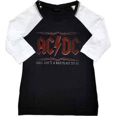 Ladies Raglan T-Shirt Hell Ain't A Bad Place - Black White