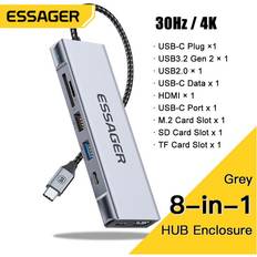 Aihontai 8-in-1 USB Hub With Disk Storage Function USB Type c to HDMI Compatible Laptop Dock Station For Macbook Pro Air M1 M2