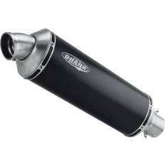 Exhaust Systems Shark Shark Exhaust Trophy Eloxed Aluminium End Cap Brushed Stainless Steel Black