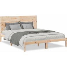 160 cm - 210 cm Sengerammer vidaXL Ekstra Lang 160x210 cm Massivt Træ Sengeramme