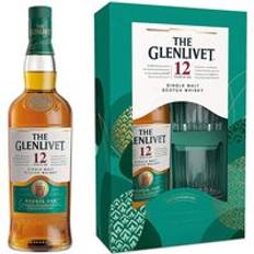 The Glenlivet 12 Year Old Single Malt Scotch Whisky Gift Pack with Two Glasses, 70 cl