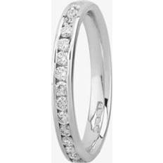 L Rings T.H.Baker 9ct White Gold 0.33ct Diamond Half-Eternity Ring 8991/9W/DQ10/33PT Silver