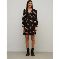 Nobody's Child Nobodys child womens pink & black floral hallie mini dress