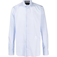 Philipp Plein Men Shirts Philipp Plein Sugar Daddy cotton shirt men Cotton Blue