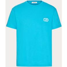 Men - Turquoise T-shirts Valentino Cotton Vlogo Signature T-Shirt turquoise