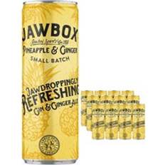 Jawbox Pineapple & Ginger Gin Liqueur and Ginger Ale Premixed Cocktail Multipack, 12 x 250 ml