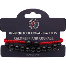 Agate Jewellery Ancient Wisdom Gemstone double power bracelets- black agate calmness brand