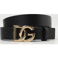 Homme - Or Accessoires Dolce & Gabbana Ceinture En Cuir À Logo Belt Men - Black