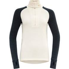 Seide Basisschicht-Oberteile Devold Women's Expedition Merino Silk Zip Merinounterwäsche Gr weiß